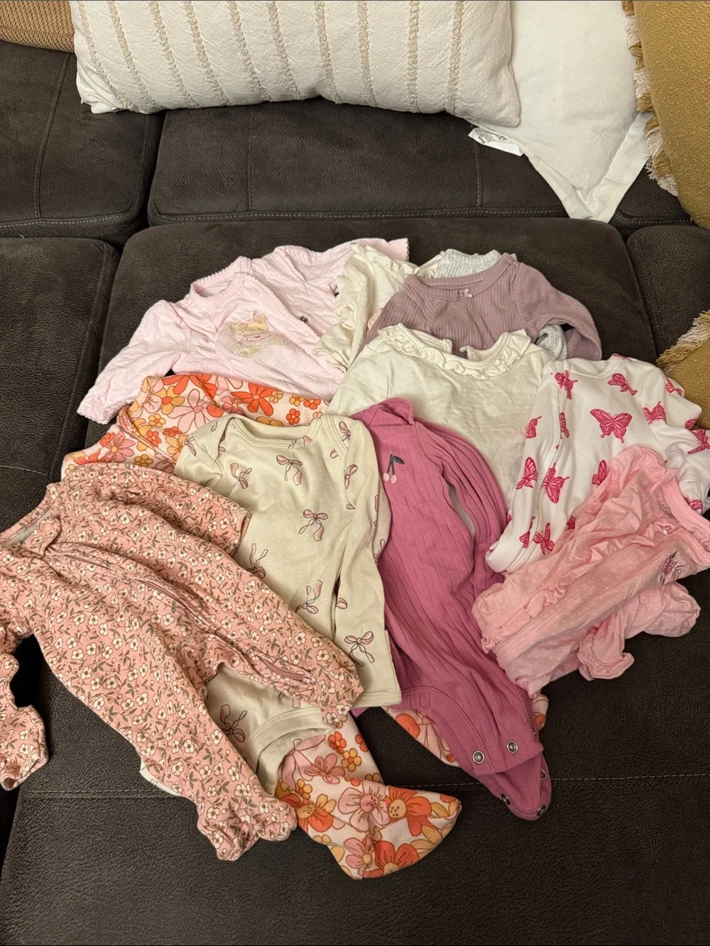 Mixed Girls' Pink and Cream Pajama Set - Assorted Styles
